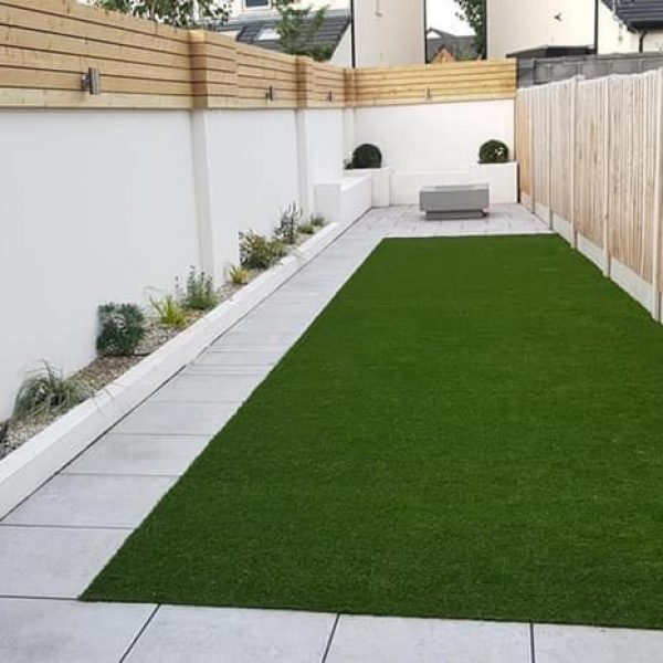 artificial grass back garden